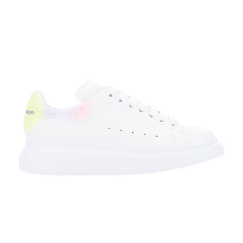 Alexander McQueen Women's Oversized Sneaker White Multi-Color Crystal