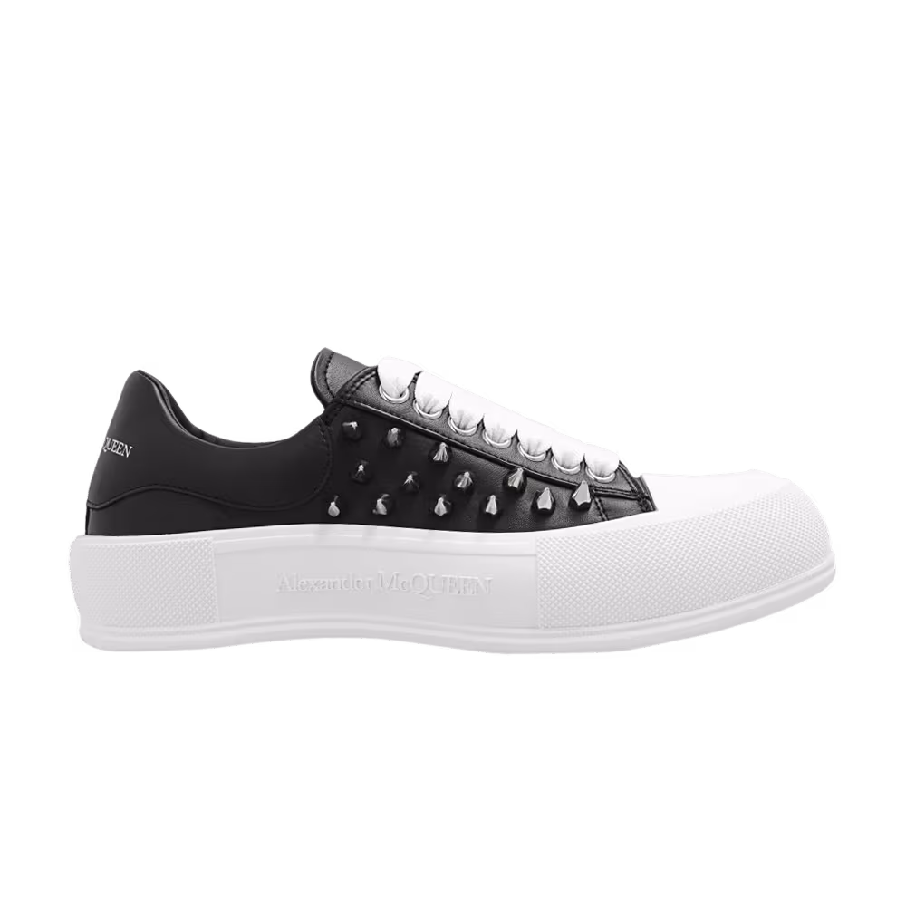 Alexander McQueen Deck Plimsoll Low Black Studded