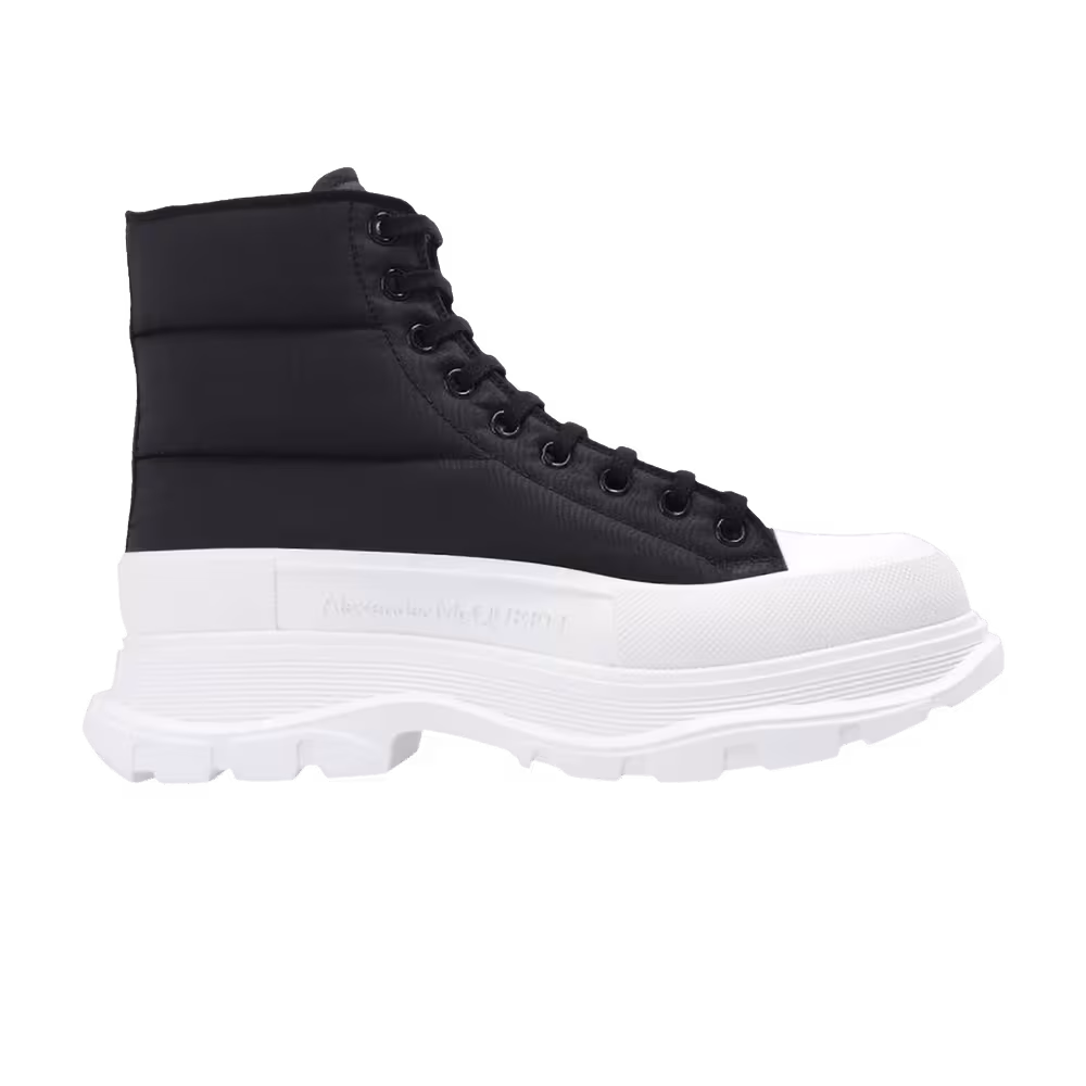 Alexander McQueen Tread Slick Boot Black White Nylon