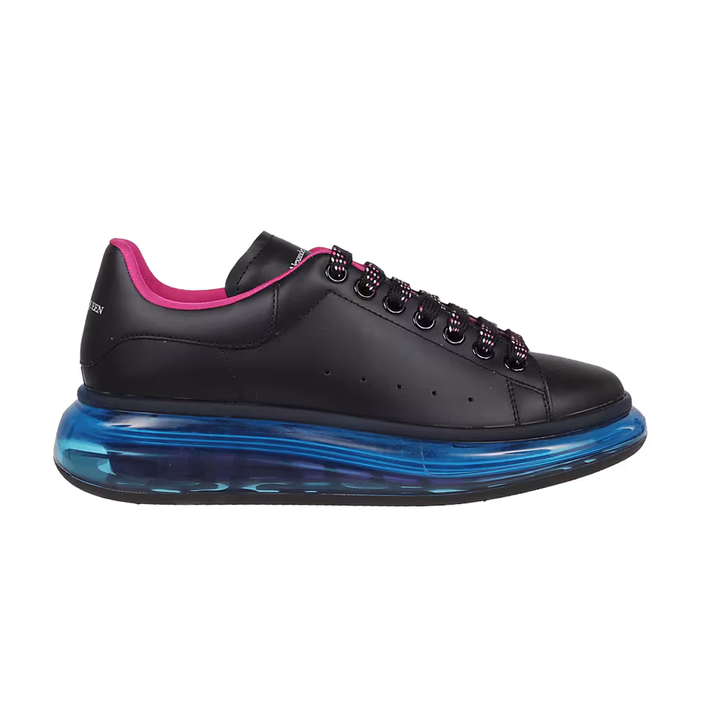 Alexander McQueen Women's Oversized Sneaker Clear Sole - Black Aruba Blue