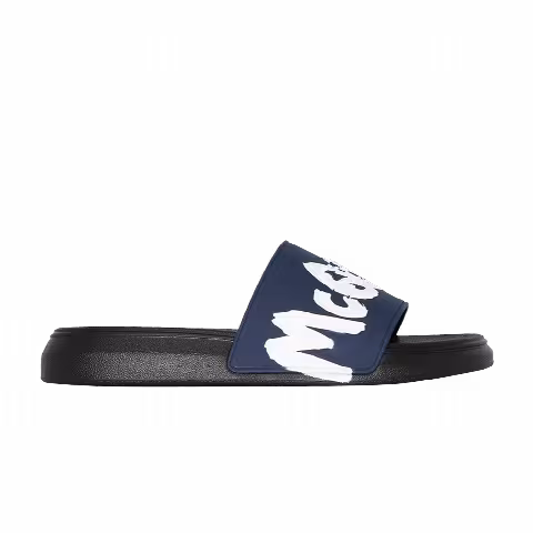 Alexander McQueen Rubber Pool Slide 'Graffiti - Midnight Petrol'