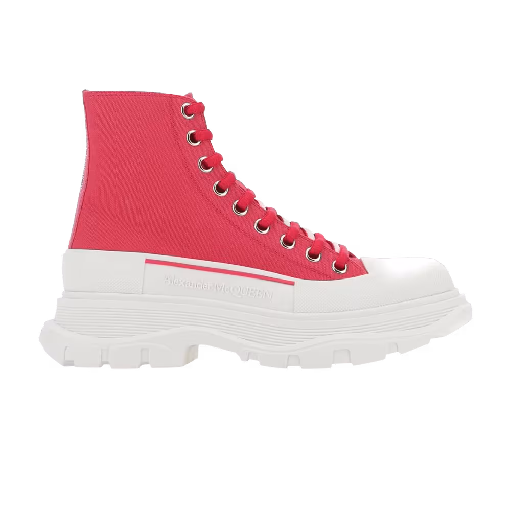 Alexander McQueen Women's Tread Slick Boots Fuchsia
