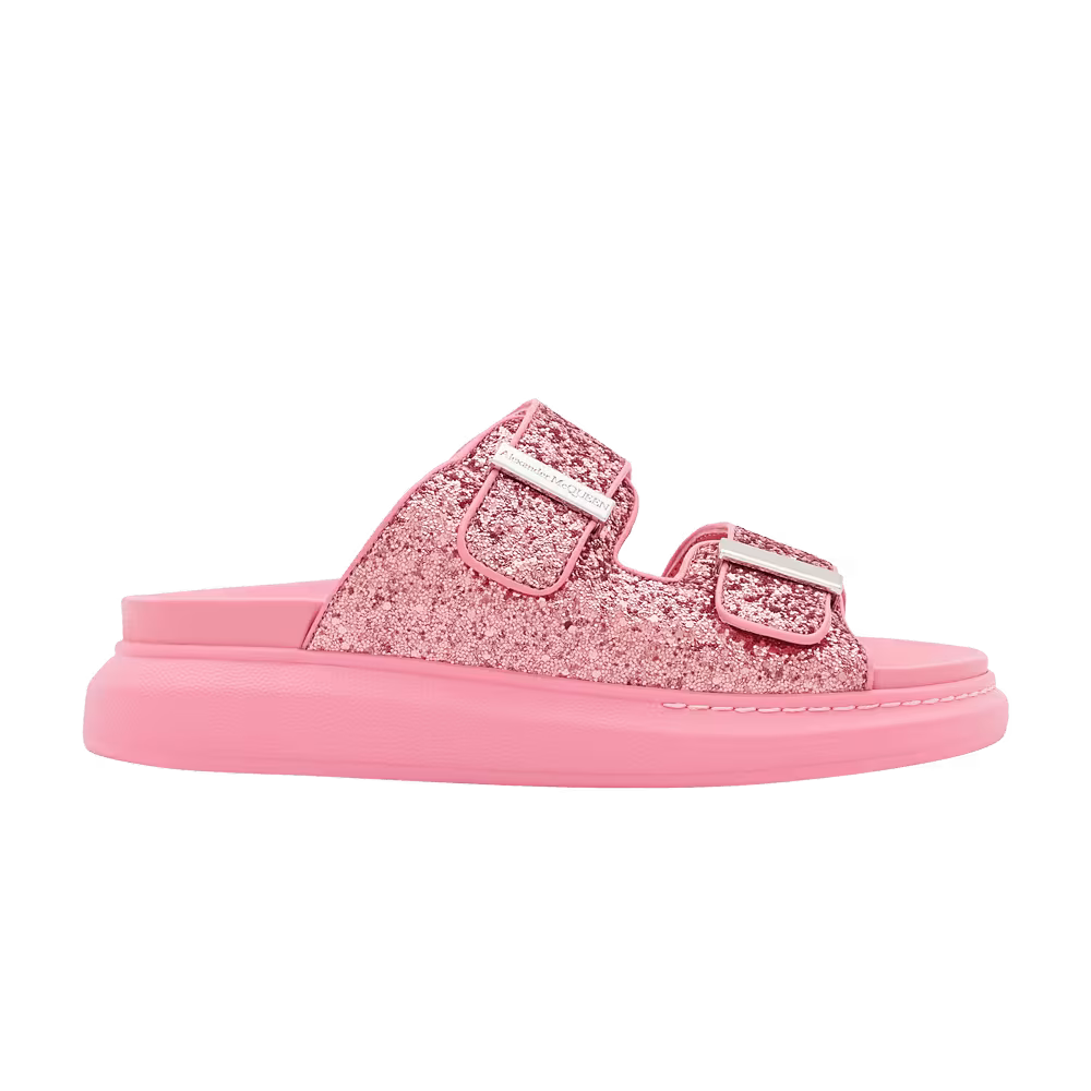 Alexander McQueen Women's Oversized Hybrid Slide Pink Glitter