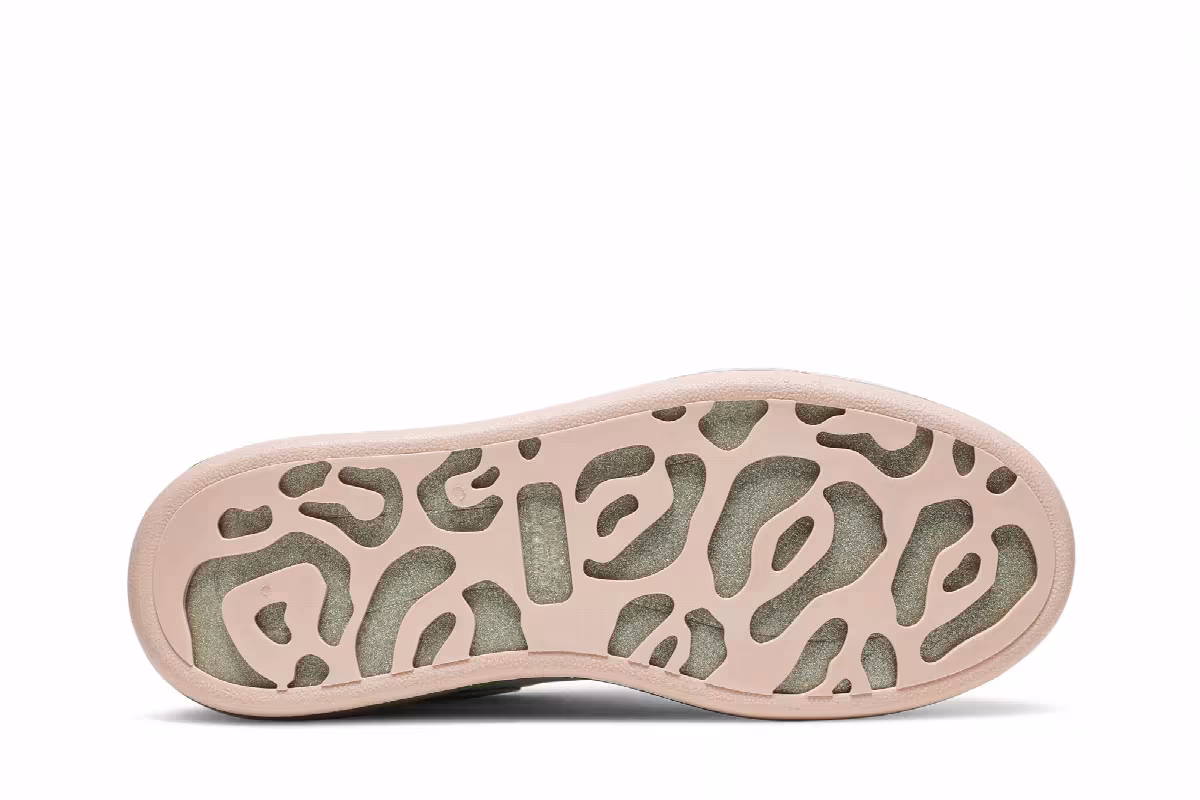 Alexander McQueen Women's Oversized Sneaker Transparent Rose Gold Glitter, view 5