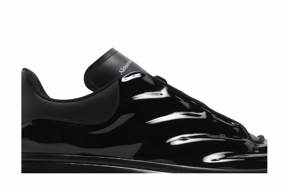 Alexander McQueen Oversized Sneaker Black Lux Gloss, view 3