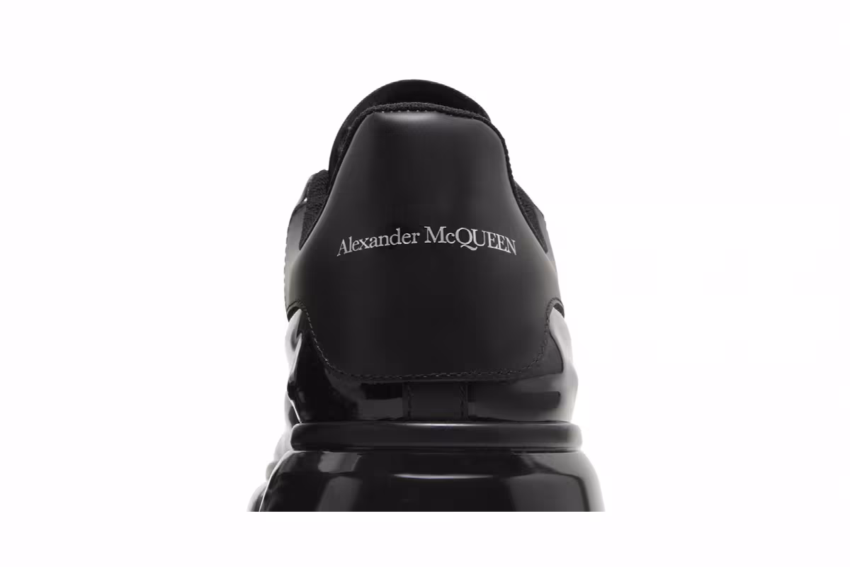 Alexander McQueen Oversized Sneaker Black Lux Gloss, view 8