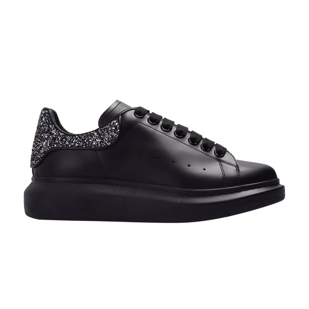 Alexander McQueen Women's Oversized Sneaker Black Glitter
