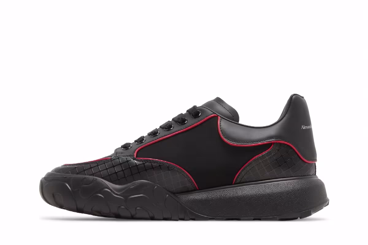 Alexander McQueen Oversized Court Trainer Black Lust Red, view 4