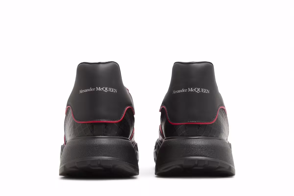 Alexander McQueen Oversized Court Trainer Black Lust Red, view 7