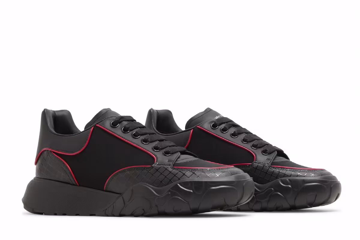 Alexander McQueen Oversized Court Trainer Black Lust Red, view 9