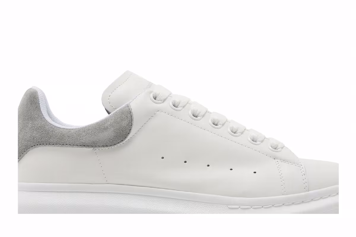 Alexander McQueen Oversized Sneaker White Grey Suede, view 3