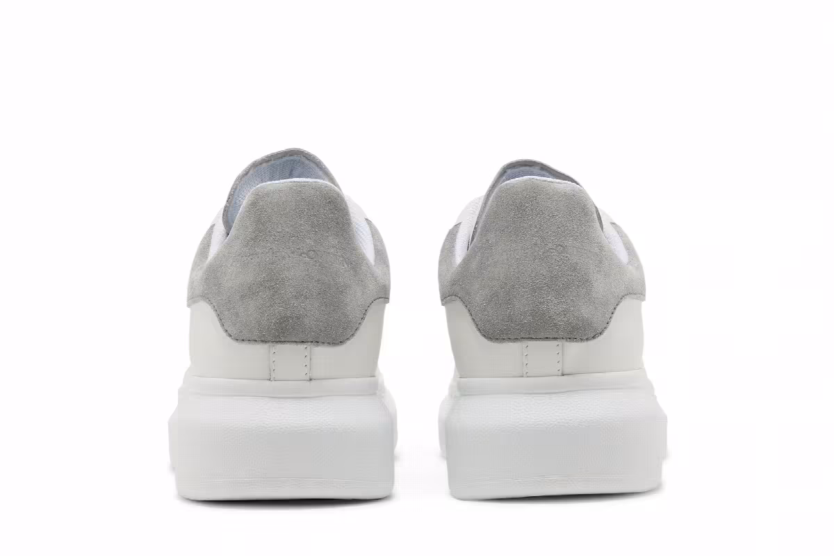 Alexander McQueen Oversized Sneaker White Grey Suede, view 7
