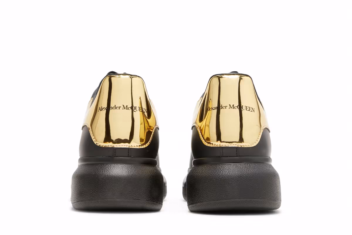 Alexander McQueen Oversized Sneaker Black Gold, view 7