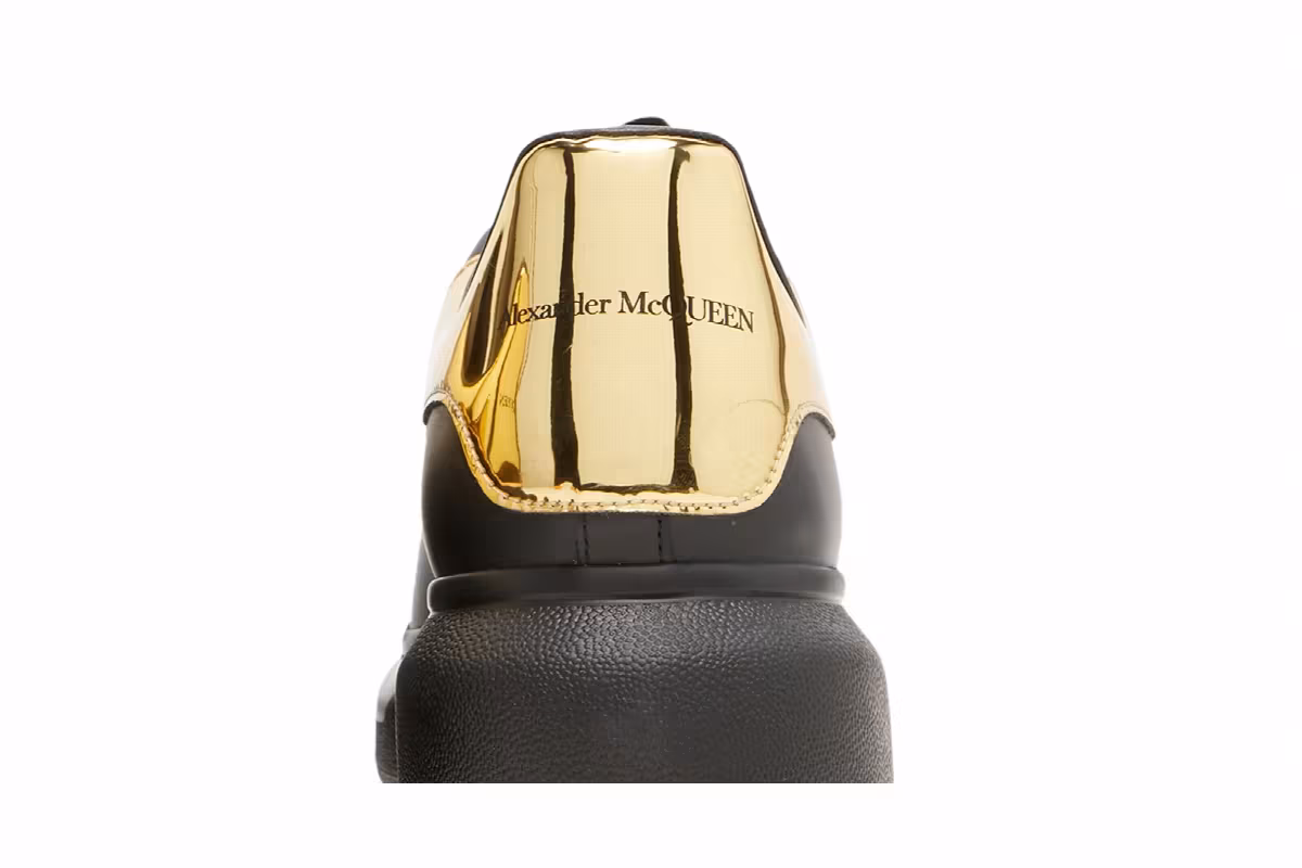 Alexander McQueen Oversized Sneaker Black Gold, view 8