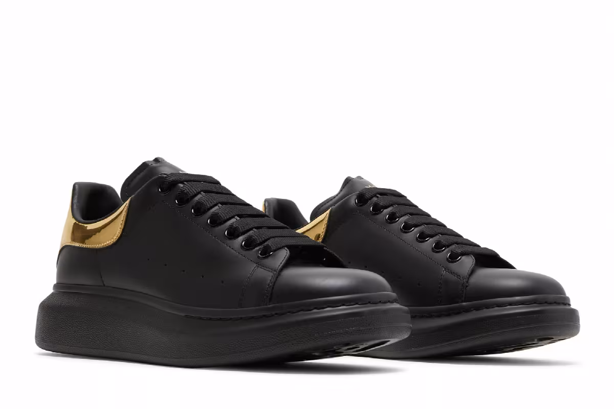 Alexander McQueen Oversized Sneaker Black Gold, view 9