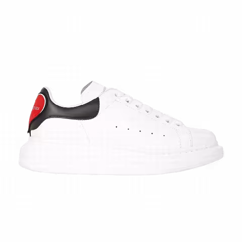 Alexander McQueen Wmns Oversized Sneaker 'Heart - White Black Red'