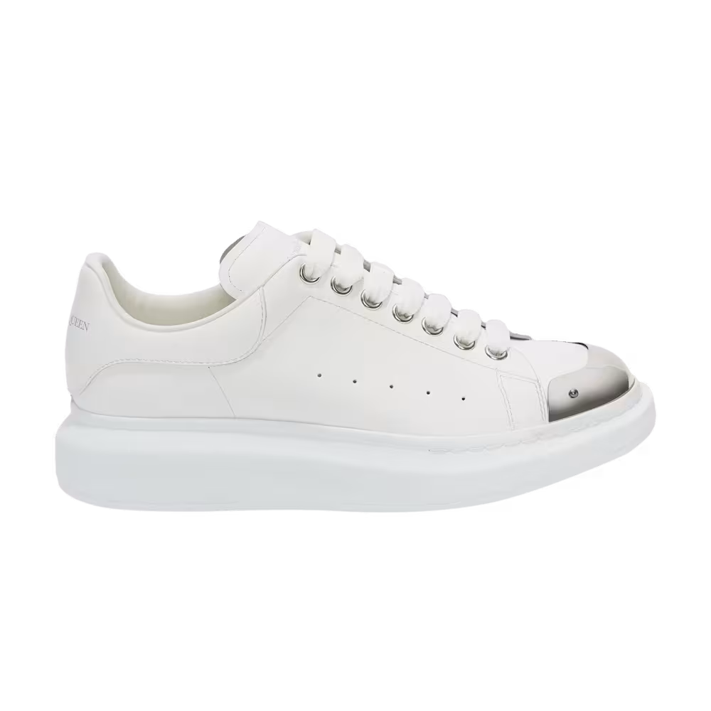 Alexander McQueen Women's Oversized Sneaker White Metal Toe