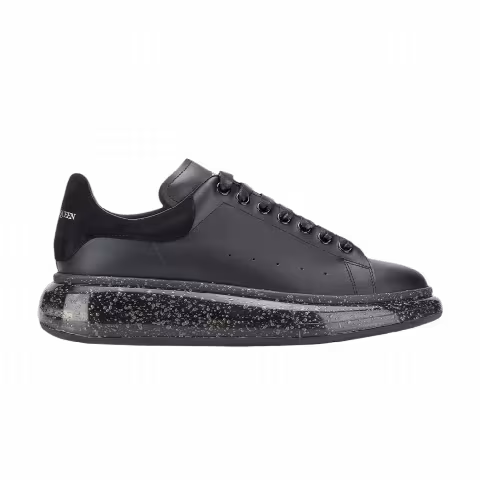 Alexander McQueen Oversized Sneaker 'Clear Sole - Black Grey Speckled'