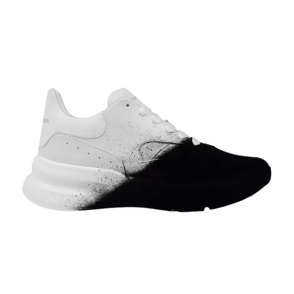 Alexander McQueen Oversized Runner White Black Spray