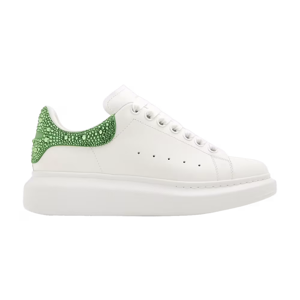 Alexander McQueen Women's Oversized Sneaker White Acid Green Crystals