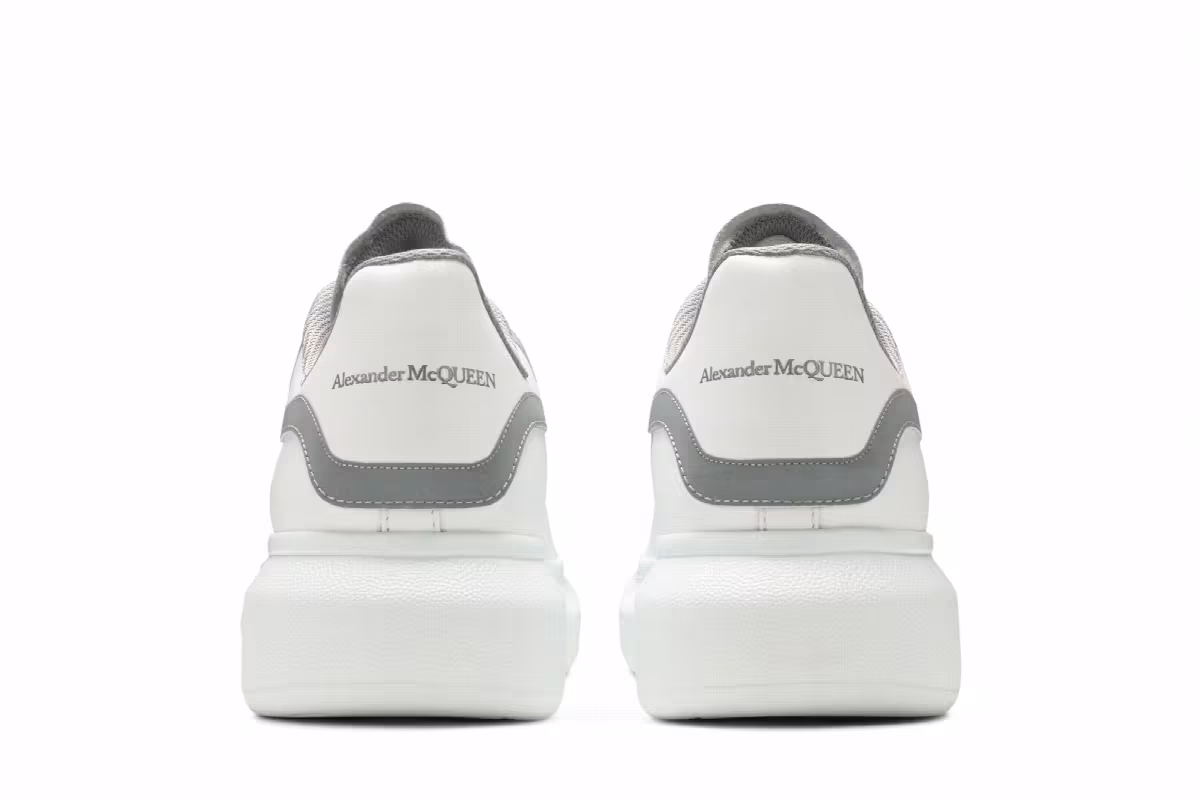 Alexander McQueen Oversized Sneaker White Silver, view 7