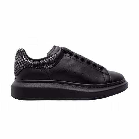 Alexander McQueen Oversized Sneaker 'Black Silver Crocodile'