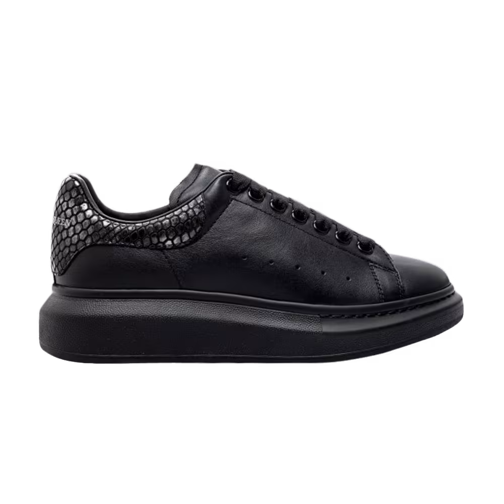 Alexander McQueen Oversized Sneaker Black Silver Crocodile