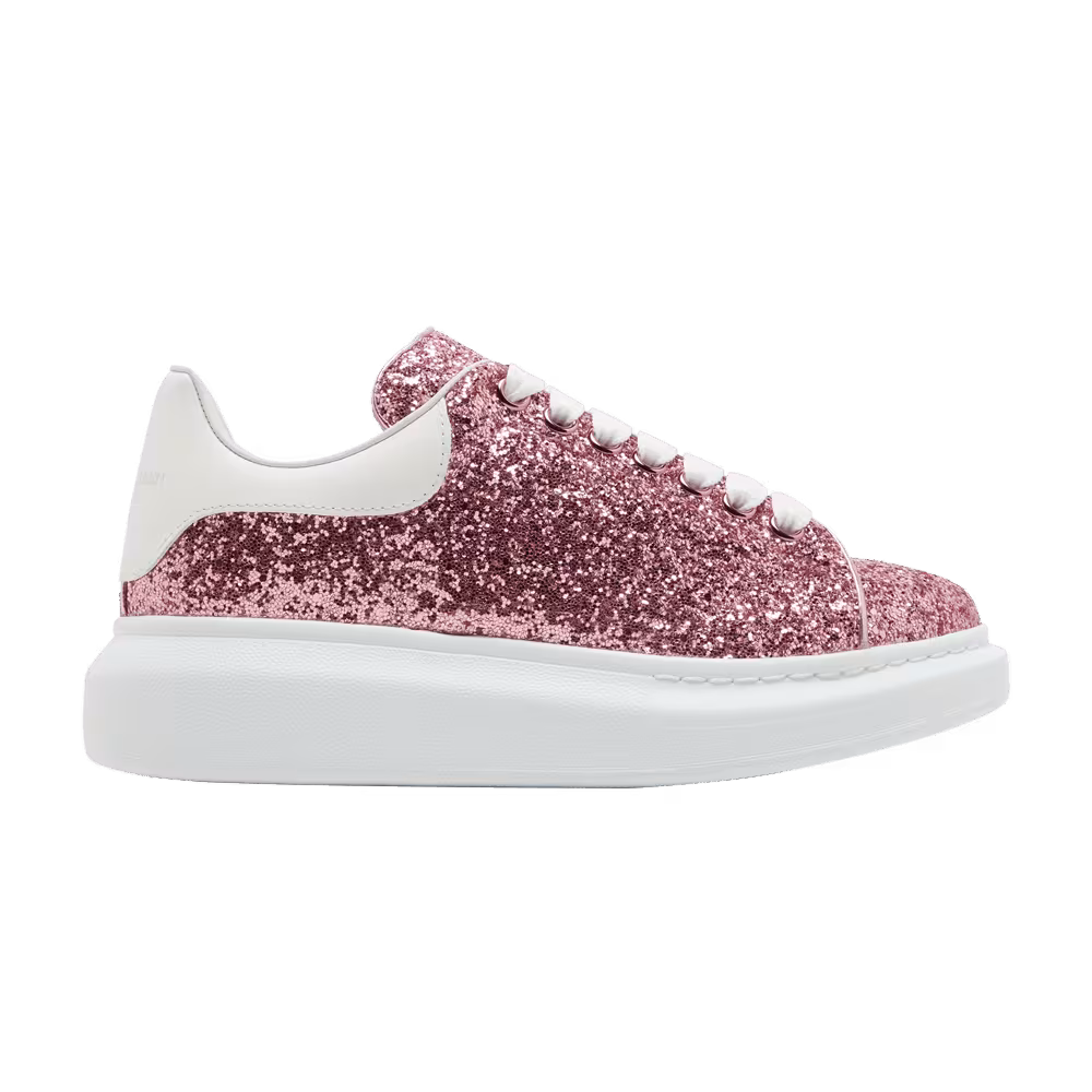 Alexander McQueen Women's Oversized Sneaker Pink White Glitter