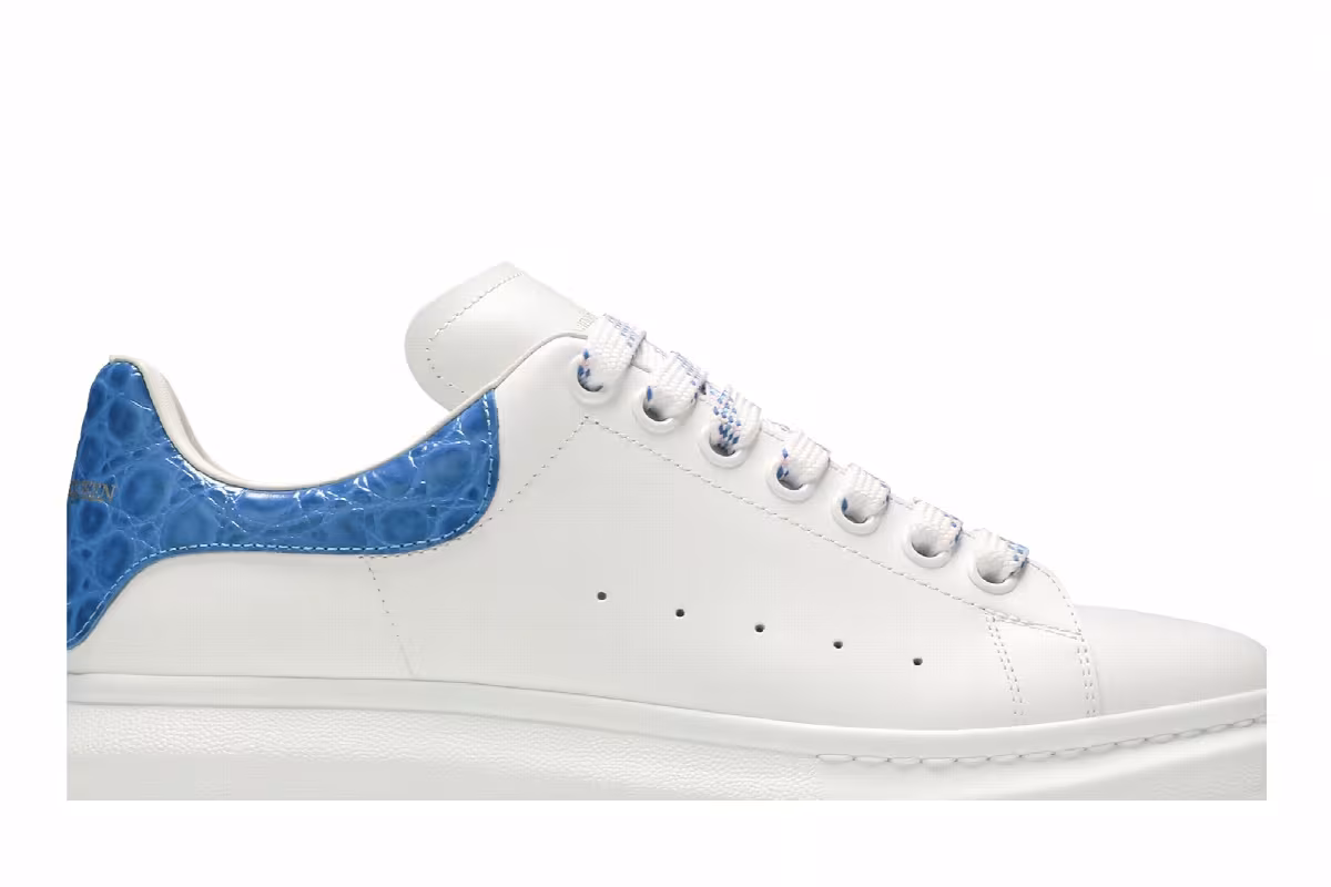 Alexander McQueen Oversized Sneaker Ultramarine Crocodile, view 3