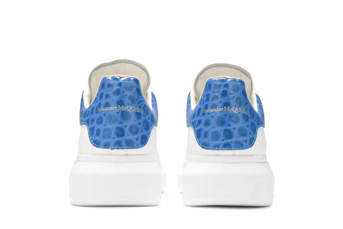Alexander McQueen Oversized Sneaker Ultramarine Crocodile, view 7
