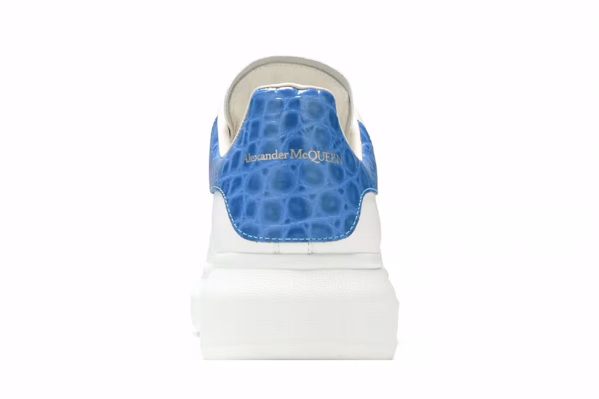 Alexander McQueen Oversized Sneaker Ultramarine Crocodile, view 8