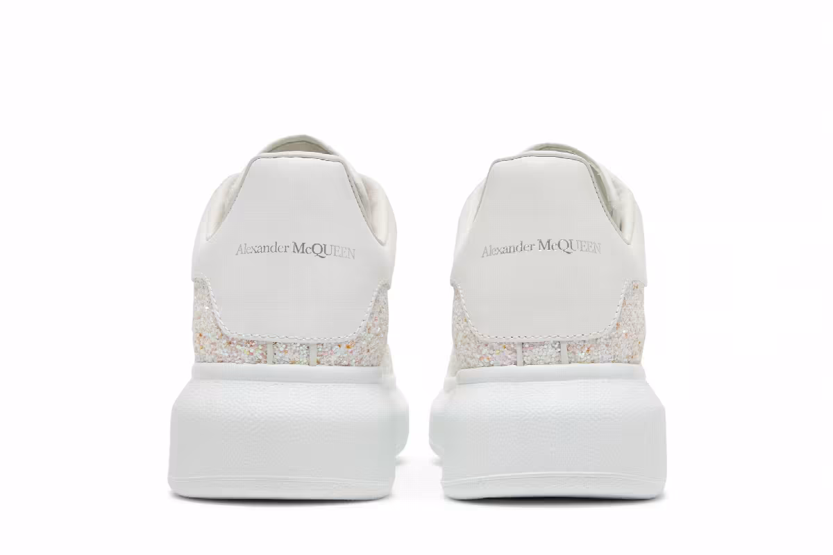 Alexander McQueen Women's Oversized Sneaker Pink Glitter, view 7