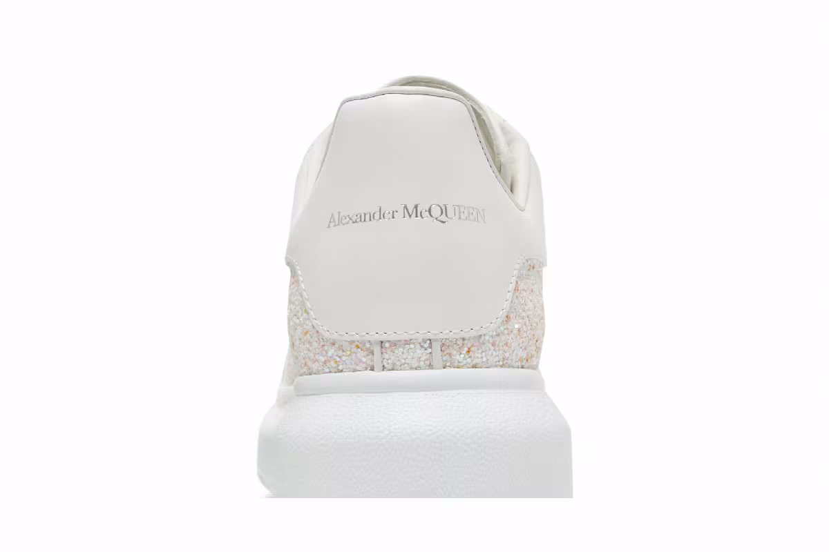 Alexander McQueen Women's Oversized Sneaker Pink Glitter, view 8