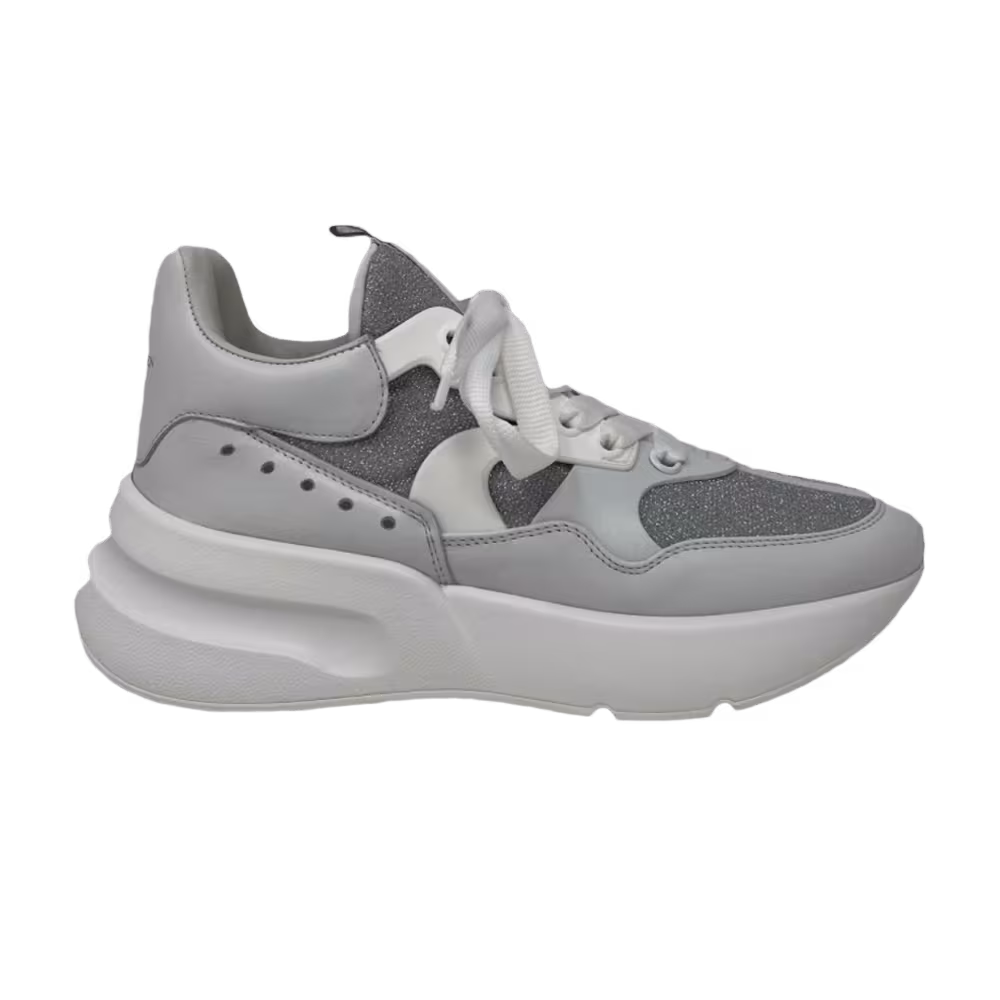 Alexander McQueen Oversized Runner White Silver