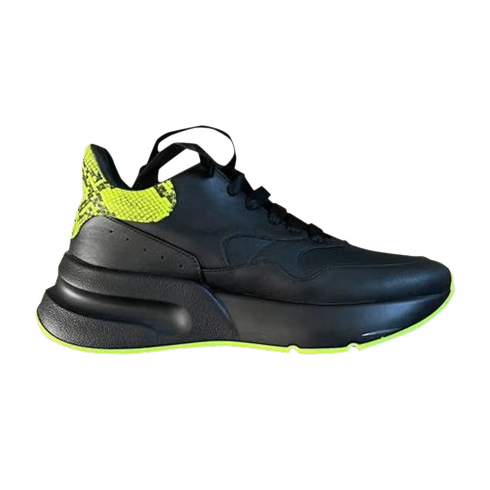 Alexander McQueen Oversized Runner Fluo Yellow Snake Skin