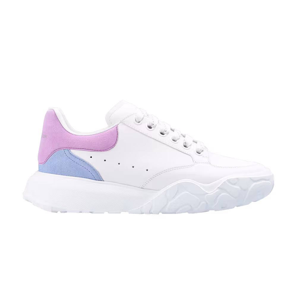 Alexander McQueen Women's Oversized Court Trainer White Lilac Blue
