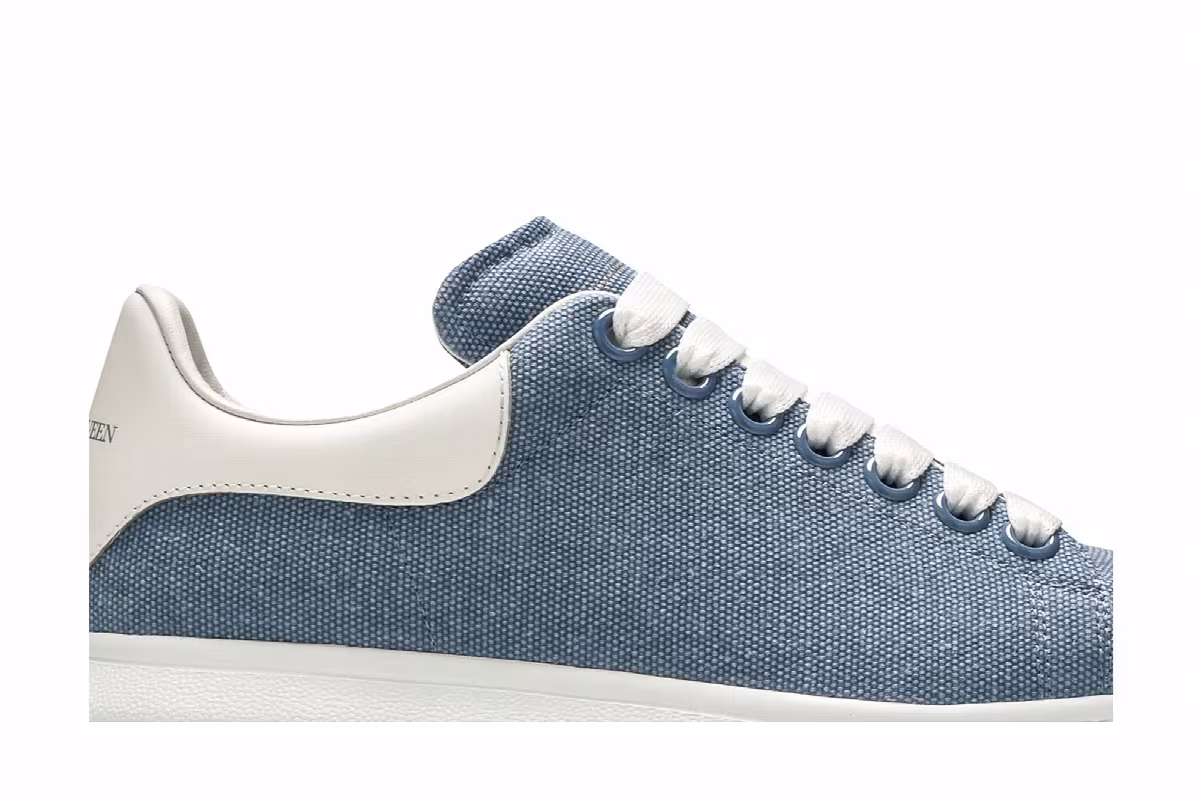 Alexander McQueen Women's Oversized Sneaker Flax Blue, view 3