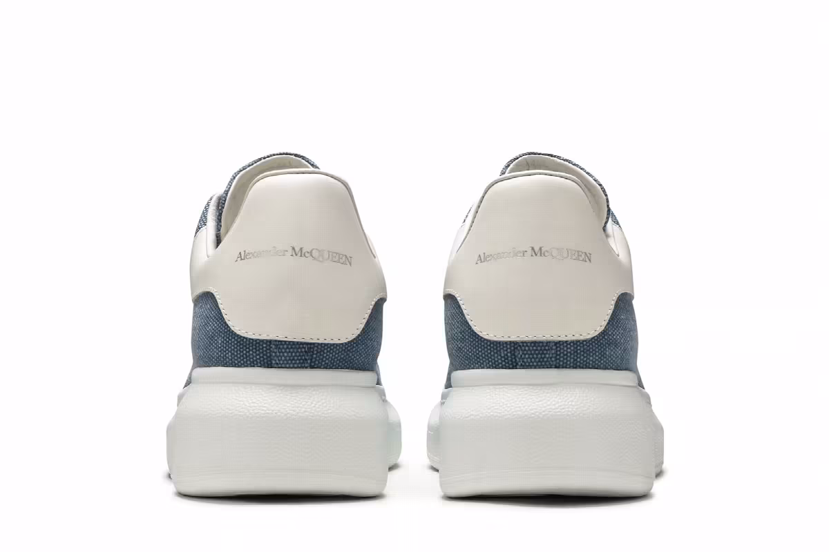 Alexander McQueen Women's Oversized Sneaker Flax Blue, view 7