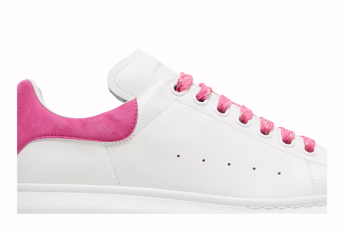 Alexander McQueen Women's Oversized Sneaker White Hot Pink, view 3