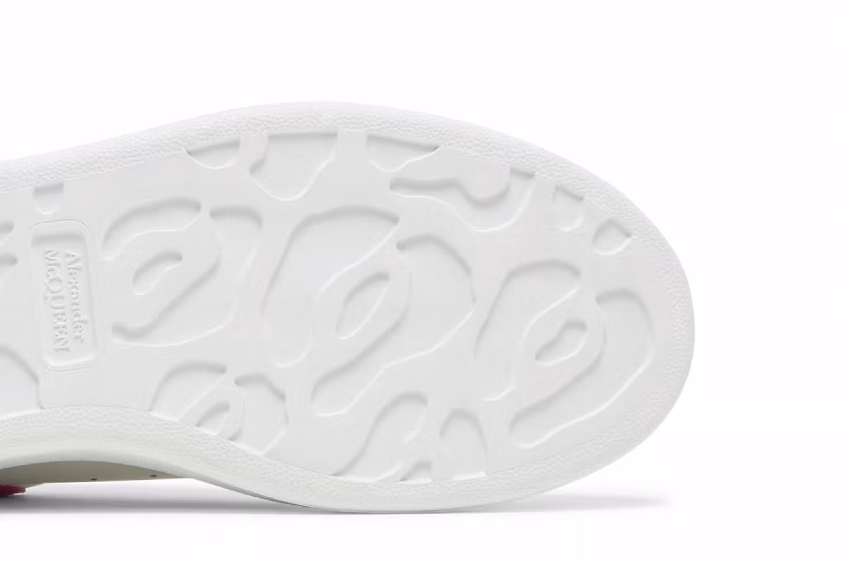 Alexander McQueen Women's Oversized Sneaker White Hot Pink, view 6