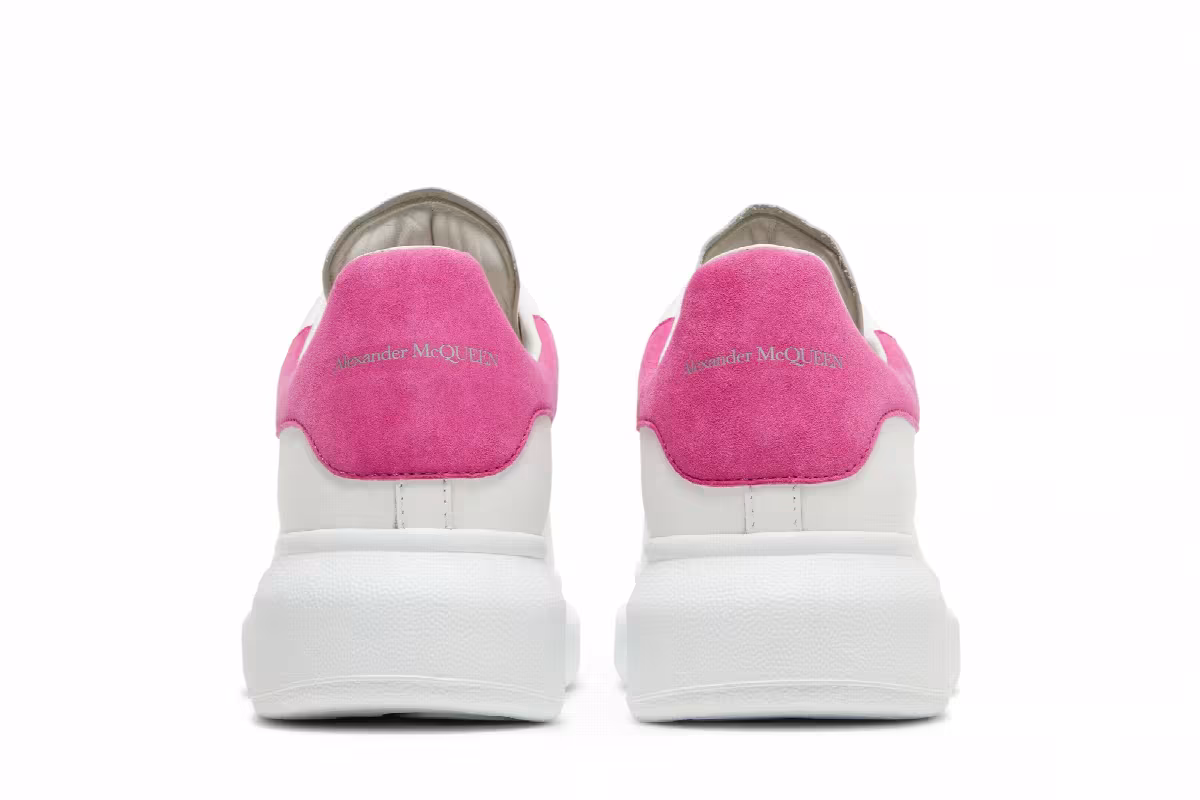Alexander McQueen Women's Oversized Sneaker White Hot Pink, view 7