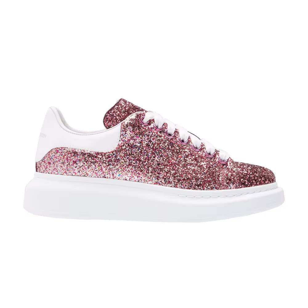 Alexander McQueen Women's Oversized Sneaker Rose Glitter