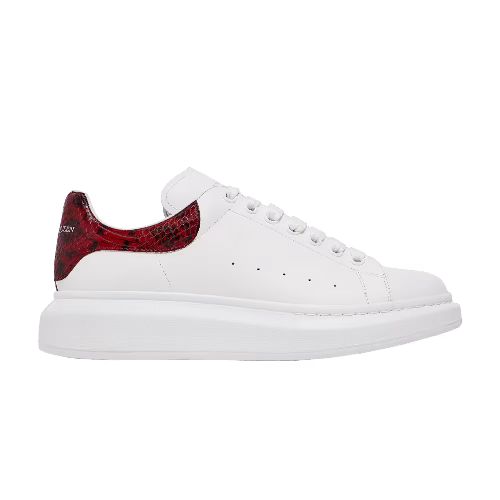 Alexander McQueen Oversized Sneaker White Red Python