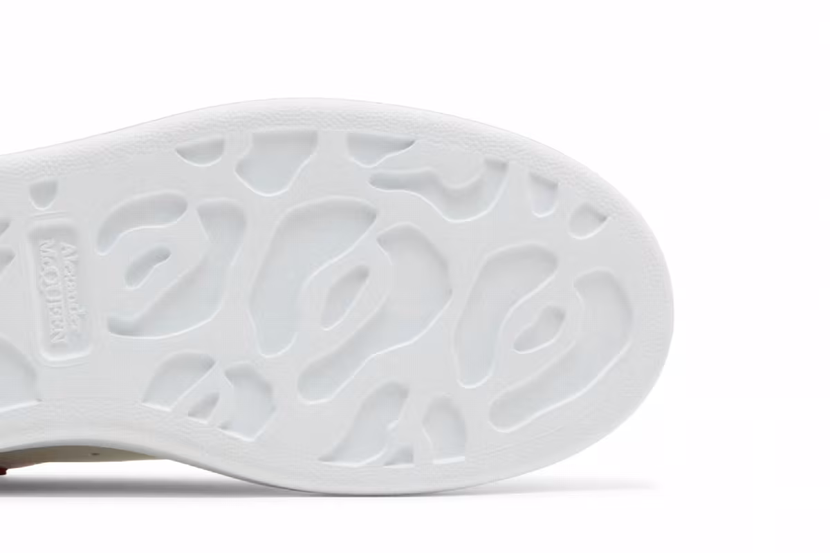 Alexander McQueen Women's Oversized Sneaker White Cherry, view 6