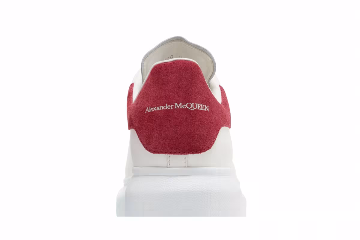 Alexander McQueen Women's Oversized Sneaker White Cherry, view 8