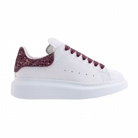 Alexander McQueen Wmns Oversized Sneaker 'White Rose Galaxy Glitter'