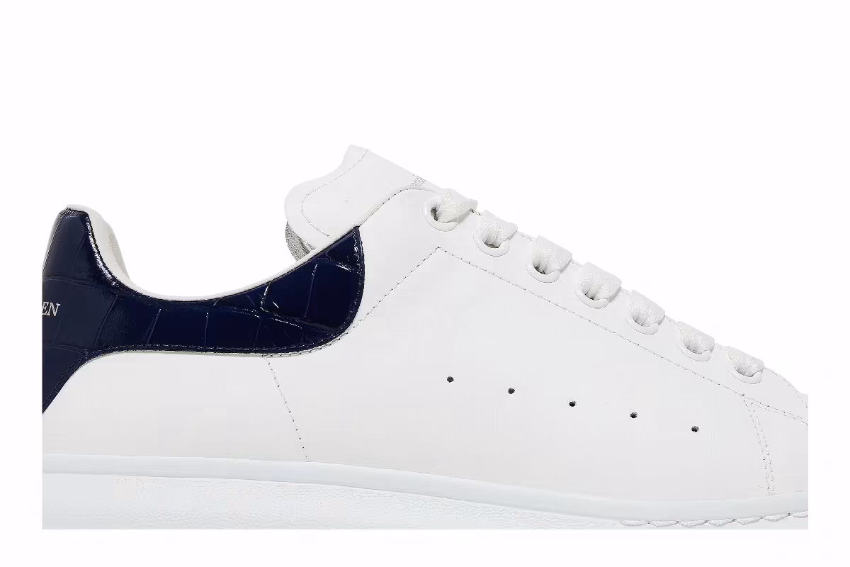 Alexander McQueen Oversized Sneaker White Navy Saks, view 3