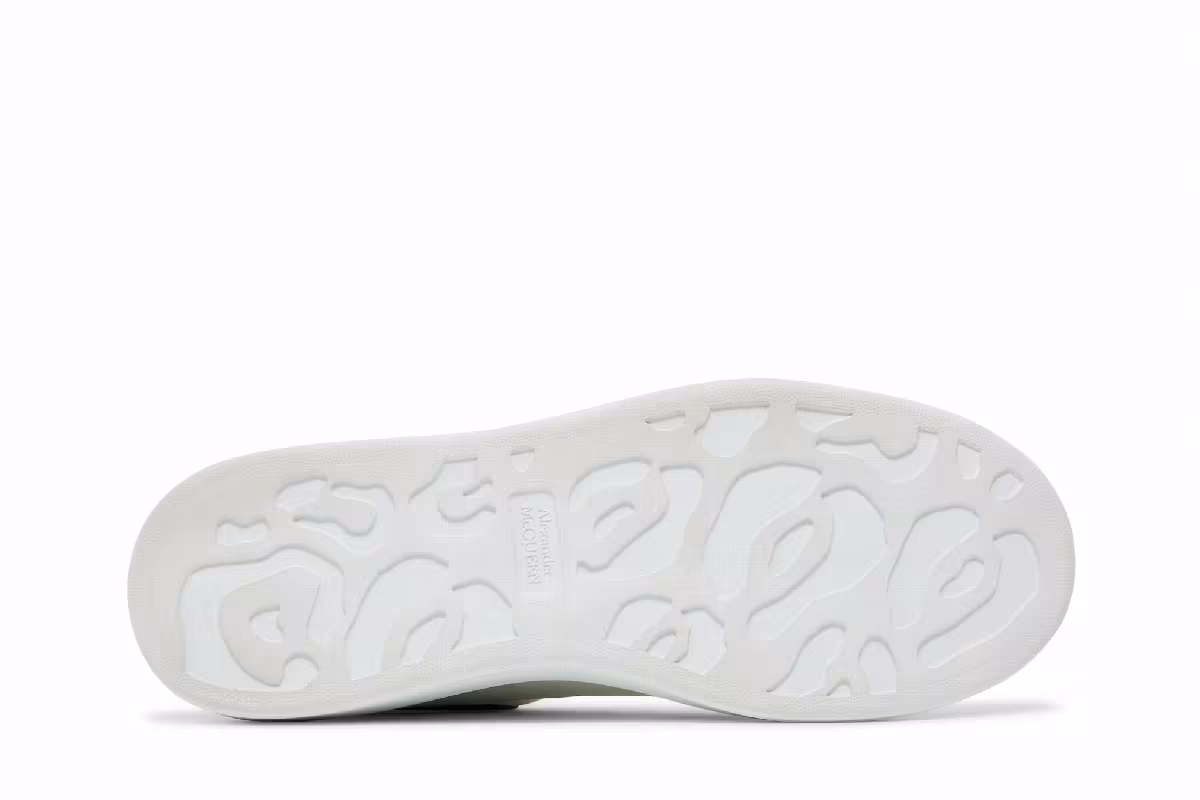 Alexander McQueen Oversized Sneaker White Navy Saks, view 5