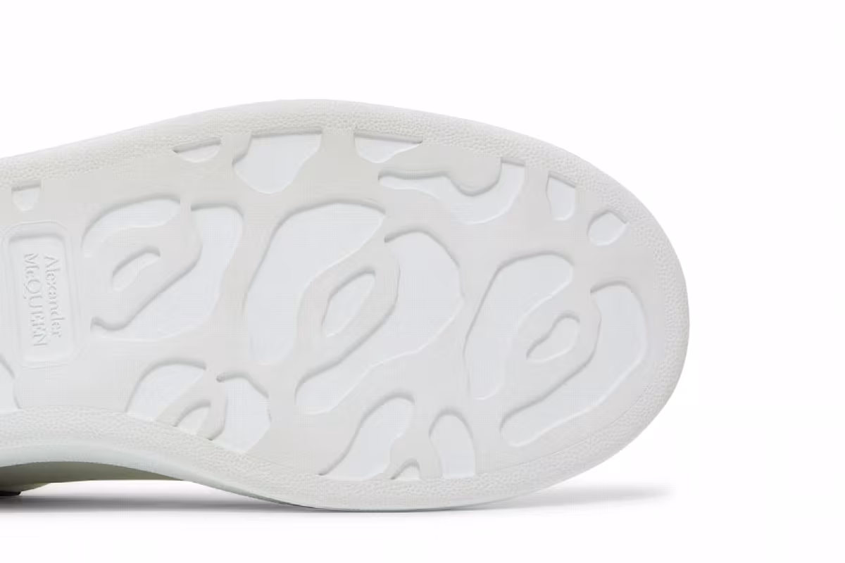 Alexander McQueen Oversized Sneaker White Navy Saks, view 6