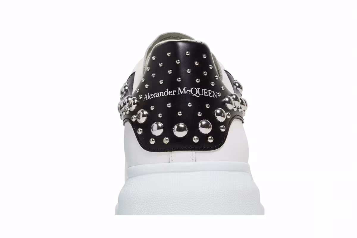 Alexander McQueen Oversized Sneaker White Black Studded, view 8